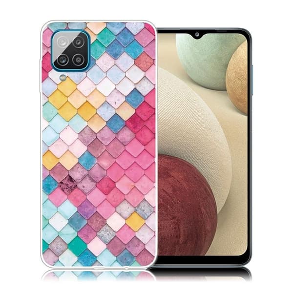 Deco Samsung Galaxy A12 5G etui - Colorful firkanter Multicolor