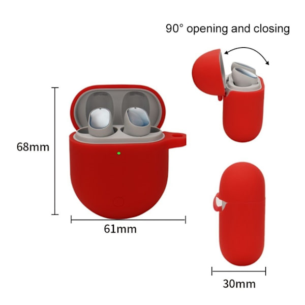 Xiaomi Redmi AIrDots 3 silikonfodral med hängande spänne - Midnattsblå Blå
