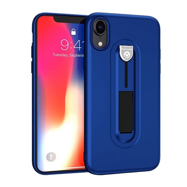 iPhone Xr kickstand mat etui - Blå Blue