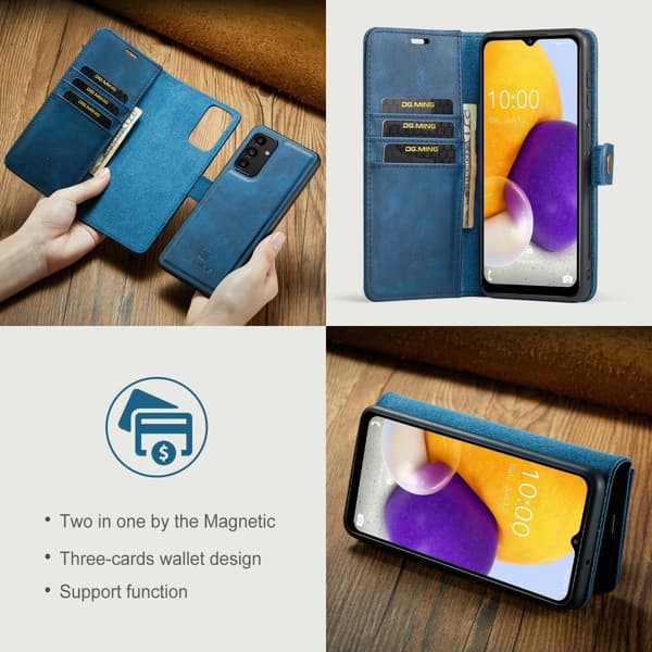 DG.Ming Samsung Galaxy A13 4G 2-in-1 Pung Etui - Blå Blue