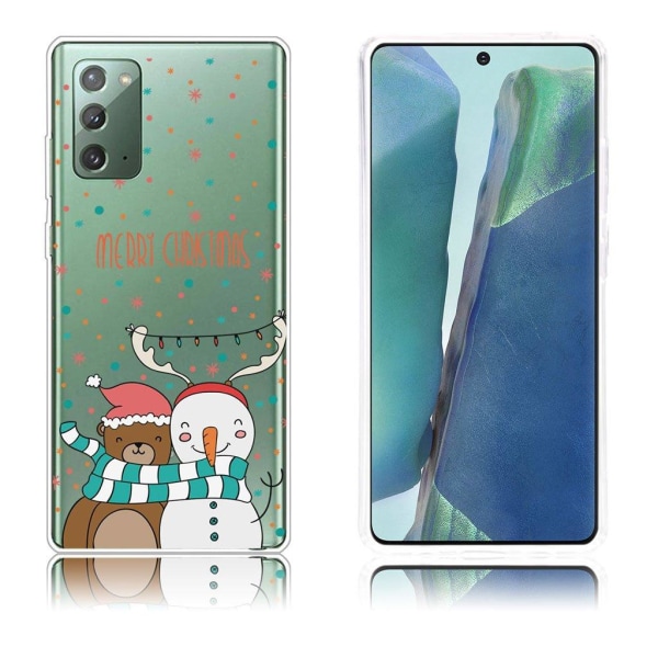 Christmas Samsung Galaxy Note 20 case - Bear and Snowman White