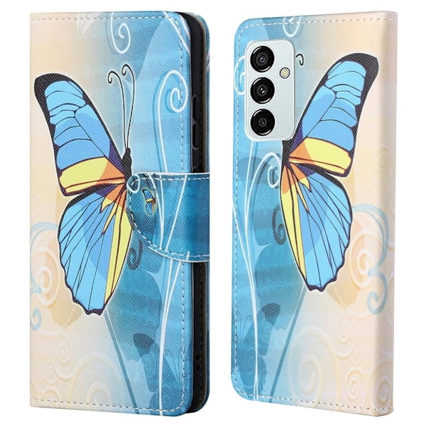 Wonderland Samsung Galaxy M23 flip kuoret - Värikäs Perhonen Blue