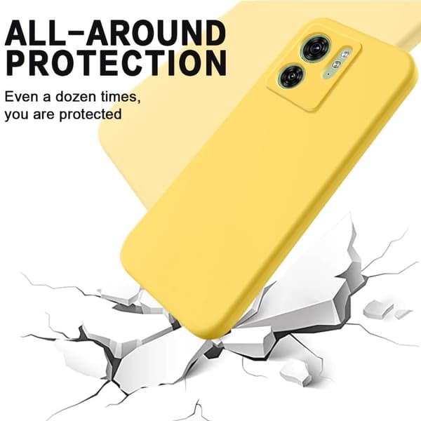 Matte Liquid Motorola Edge (2023) silikone cover - Gul Yellow