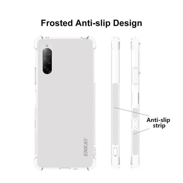 ENKAY genomskinligt droppsäkert fodral för Sony Xperia 10 III Transparent