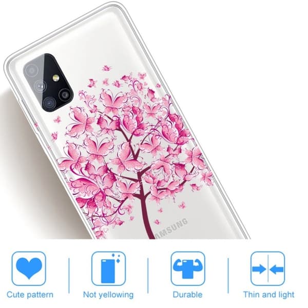 Deco Samsung Galaxy M51 skal - Blommigt Träd Rosa