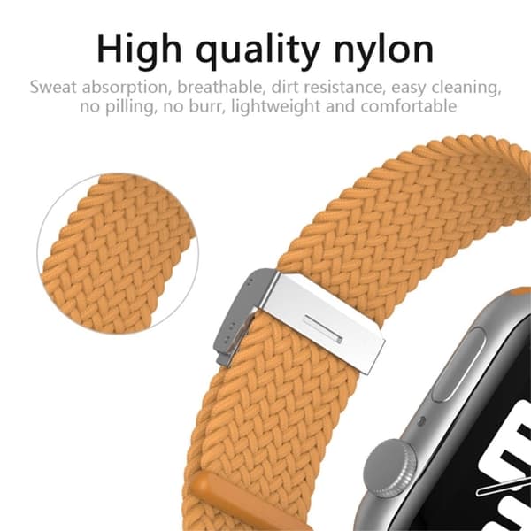 Apple Watch (41 mm) klockarmband i cool nylon - Gul Gul