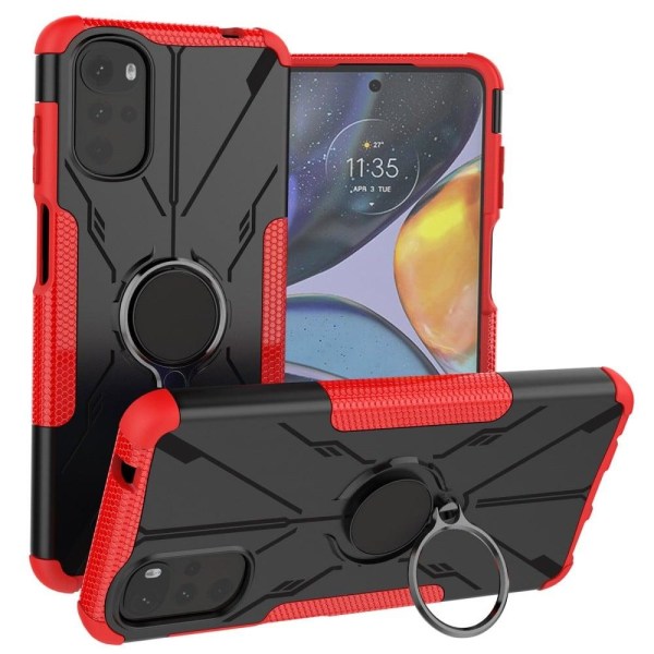 Kickstand-cover med magnetisk plade til Motorola Moto E32 / G22 Red