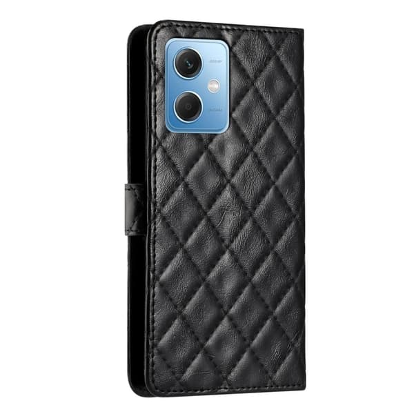 Funktionelt Xiaomi Poco X5 / Xiaomi Redmi Note 12 rombe etui med pung Black