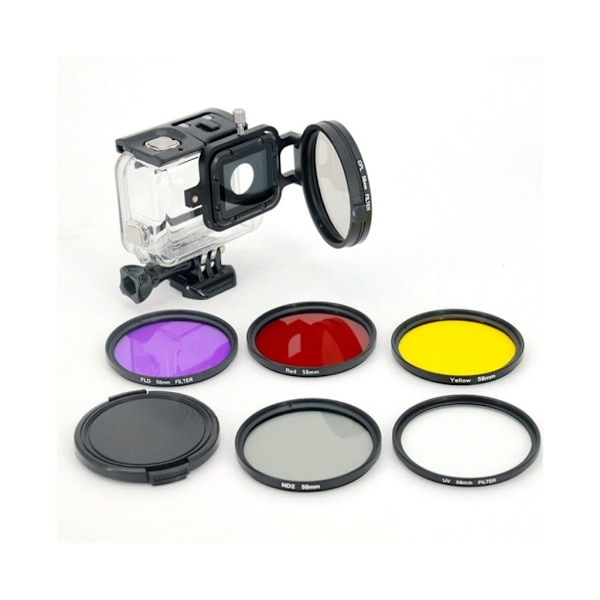 GoPro Hero 5 linse-kit - 6 farvede filtre Multicolor