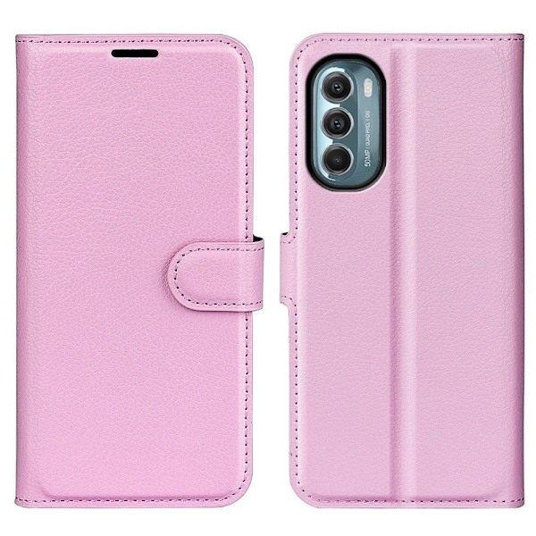 Klassisk Motorola Moto G (2022) flip etui - Pink Pink