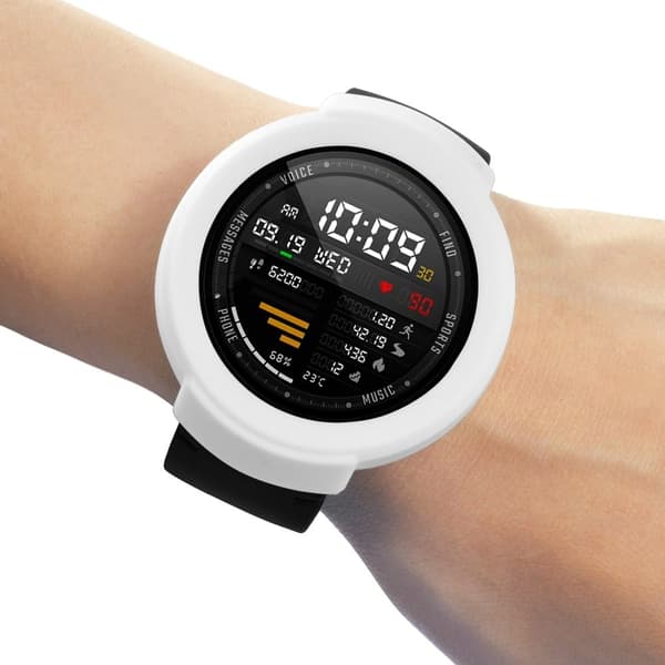 Huami Amazfit Verge / Verge Lite Silicone Bumper Frame Hollowed Protective Cover - Vit Vit