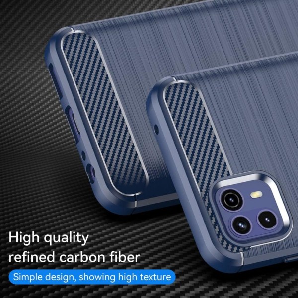 Carbon Flex Suojakotelo Motorola Moto G50 5G - Sininen Blue
