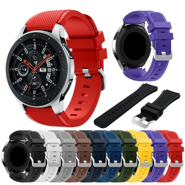 Samsung Galaxy Watch (46mm) tvilli pintainen joustava silikooni vaihdettava ranneke - Punainen Red