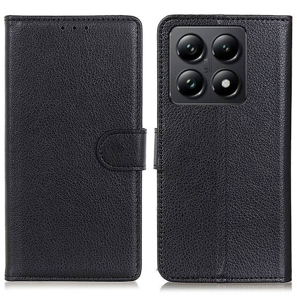 Klassisk Xiaomi 14T flip etui - Sort Black