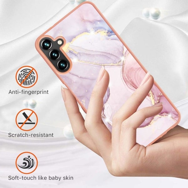 Marmormotiv Samsung Galaxy A54 skal - Marmor I Roséguld Rosa