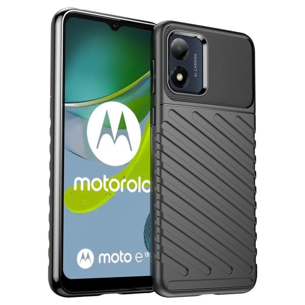 Thunder Motorola Moto E13 Suojakotelo - Musta Black