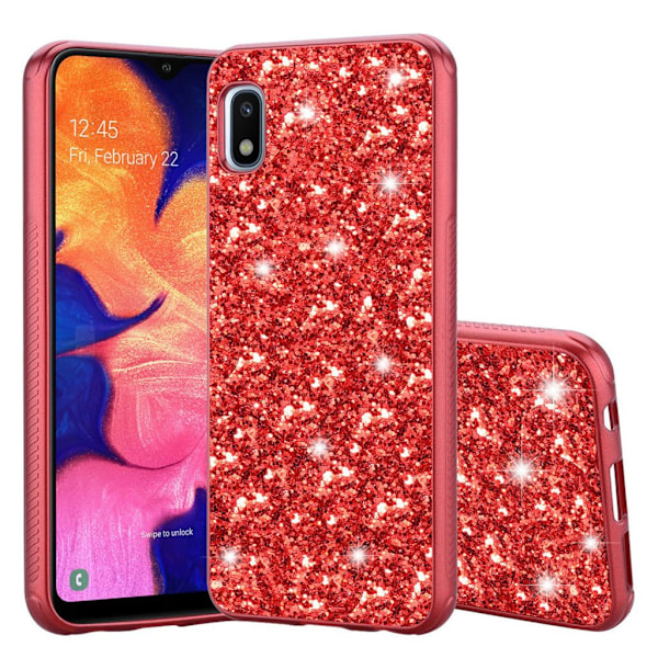 Glitter Samsung Galaxy A10e kuoret - Punainen Red