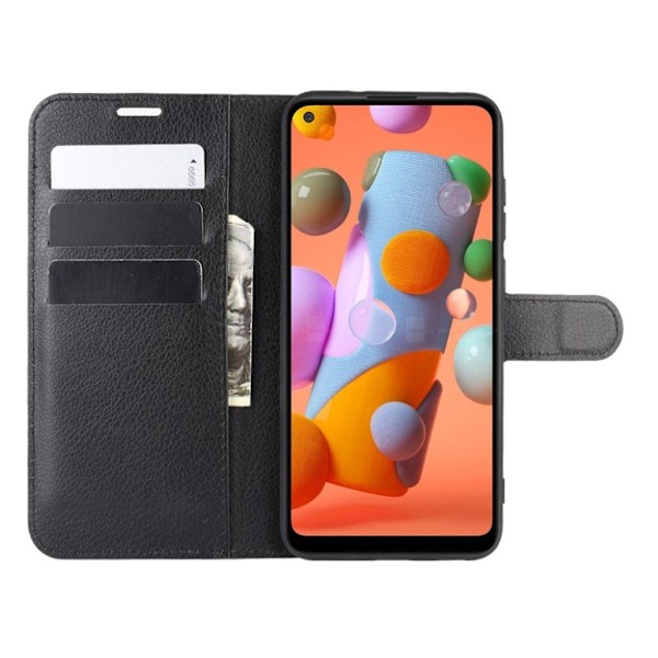 Classic Samsung Galaxy A11 flip etui - Sort Black