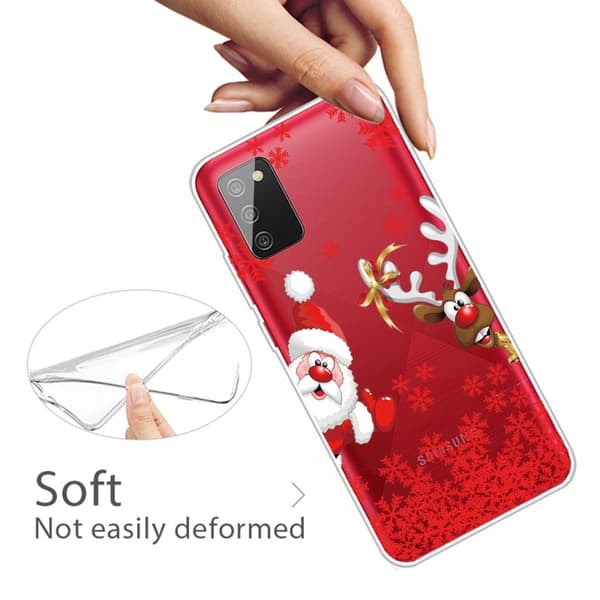 Julfodral till Samsung Galaxy A03s - Tomte Och Ren multifärg