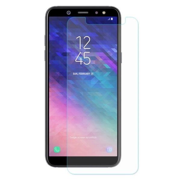 Samsung Galaxy A6+ (2018) skärmskydd härdat glas oleofobisk belä Transparent