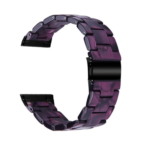 Fitbit Sense / Versa 3 urrem med resinperler - Lilla Lys Purple