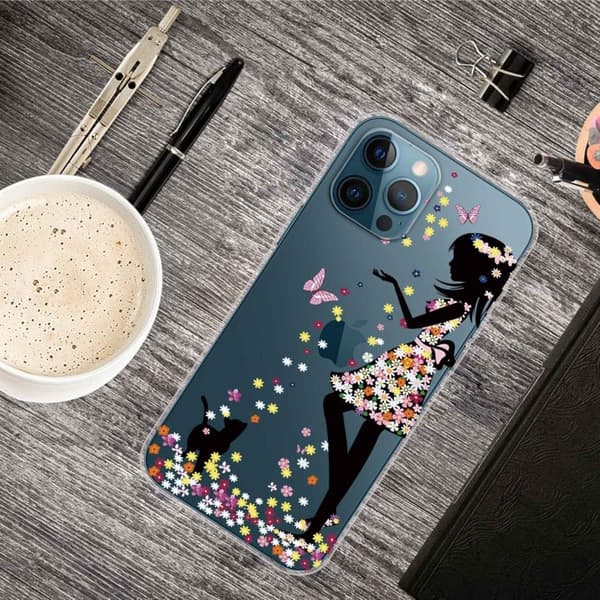 Deco iPhone 14 Pro deksel - Blomsterfe Multicolor