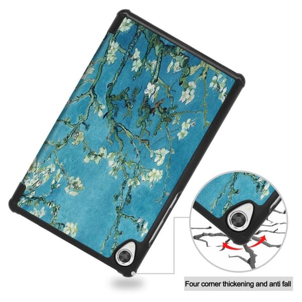 Lenovo Tab M8 läderfodral med coolt mönster - Blomma multifärg