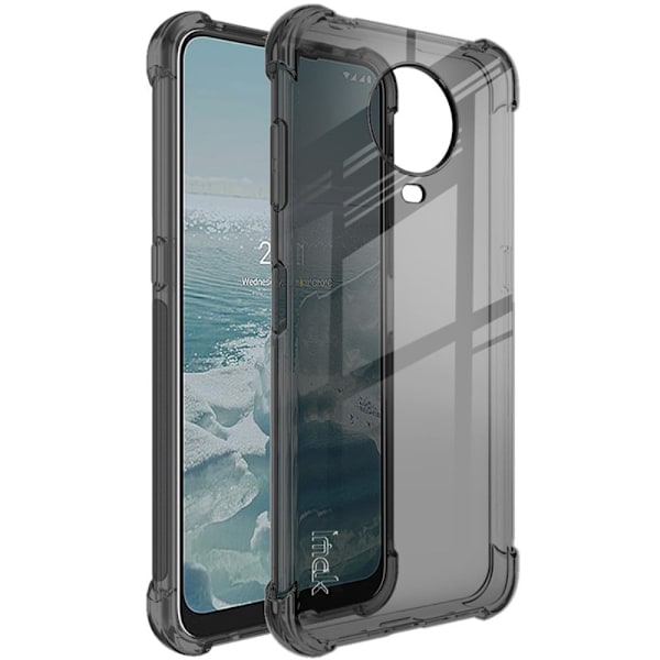 IMAK Airbagskydd för Nokia G10 / G20 - Genomskinlig Svart Transparent