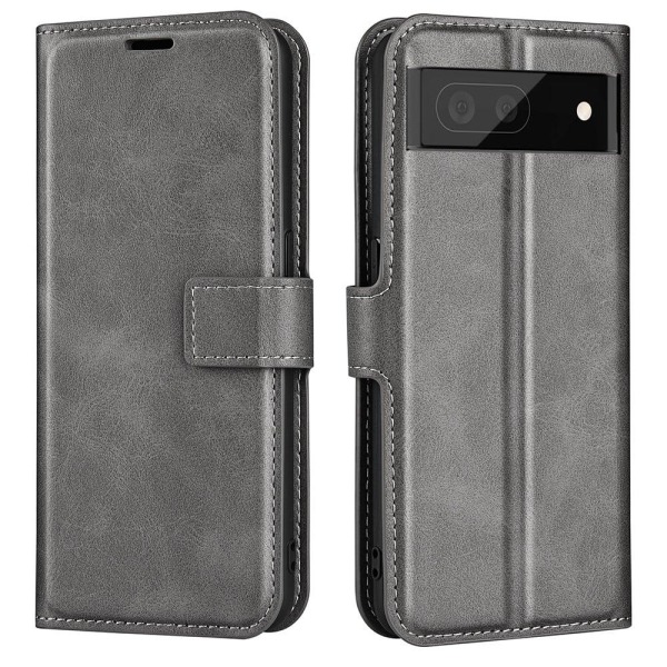 Wallet-style leather case for Google Pixel 7 Pro - Grey Silver grey