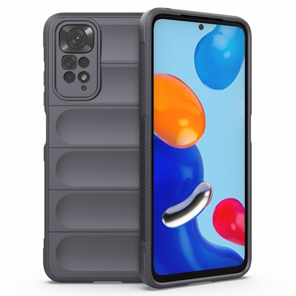 Pehmeä kahva muotoiltu kuori Xiaomi Redmi Note 11S / Xiaomi Redmi Note 11 - Tummanharmaa Silver grey