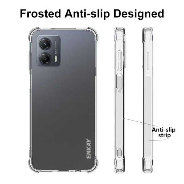 ENKAY klart faldsikkert etui til Motorola Moto G53 Transparent