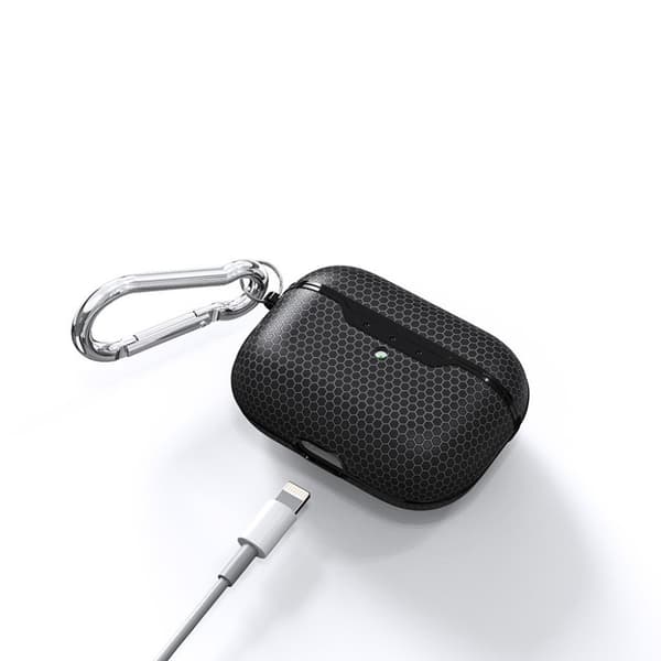 AirPods Pro etui med sekskantet mønster - Sort Black