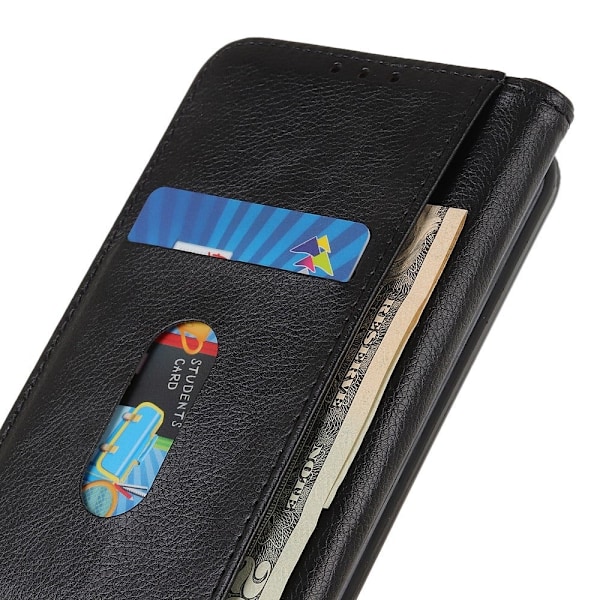 Samsung Galaxy S22 Ultra ægte læderetui med magnetisk lukning - Sort Black