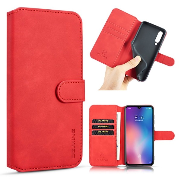 DG.MING Samsung Galaxy A50 Retro kotelot - Punainen Red