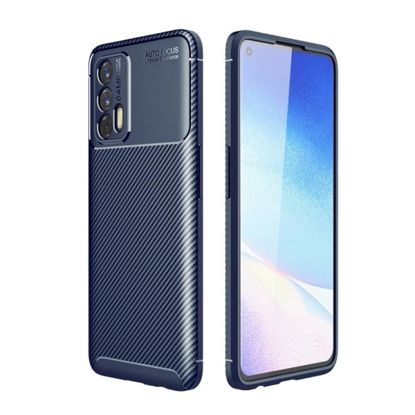 Carbon Flex Suojakotelo Realme GT 5G - Sininen Blue