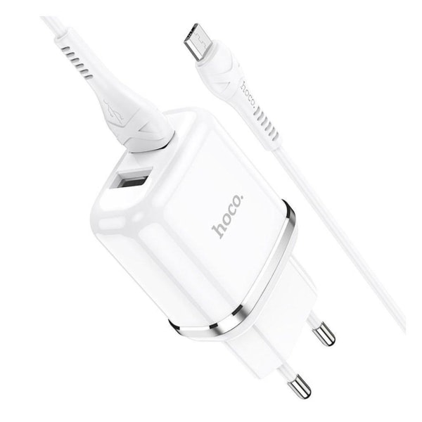 HOCO N4 Aspiring dual port charger set(for Micro)(EU) - white White