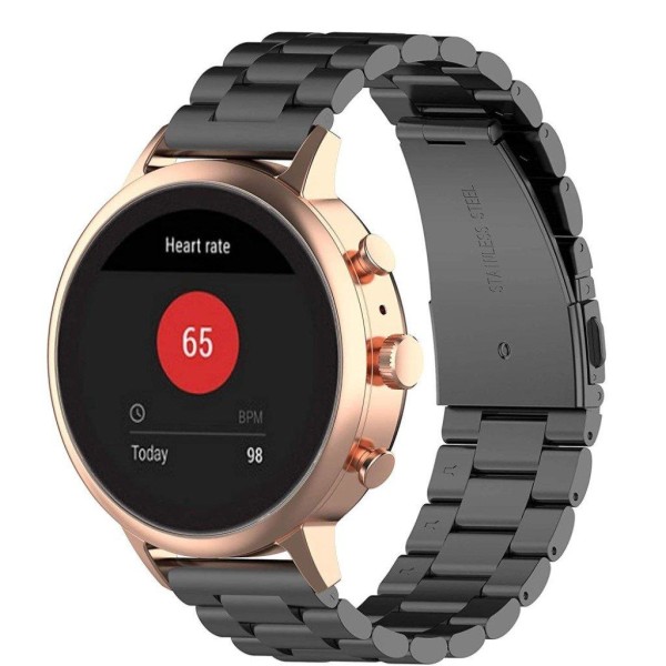 Garmin Vivoactive 4S kestävä ruostumattomasta teräksestä valmistettu ranneke - Musta Black