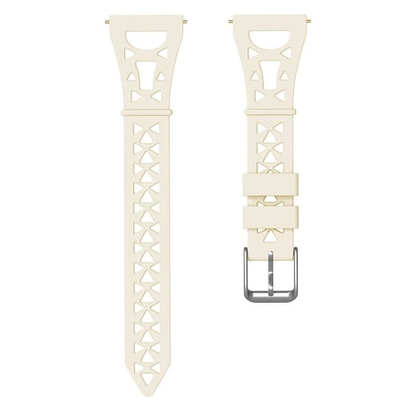 22mm Universal tower design silikoni ranneke - Beige White