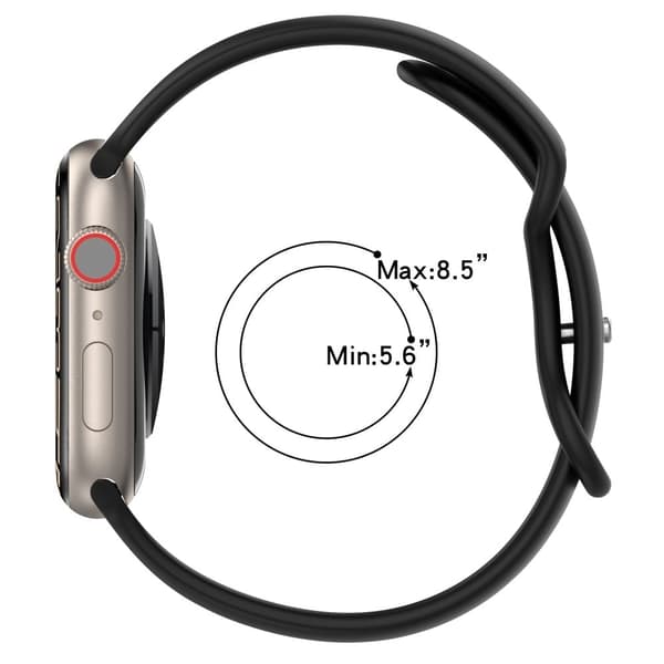 Apple Watch Series 8 (41mm) silikonerem i to farver - Rød / Sort Red