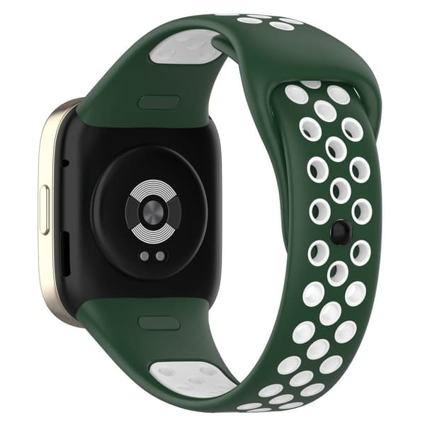 Dobbeltfarvet silikone til Xiaomi Redmi Watch 3 / Lite 3 - Sortliggrøn / Hvid Green
