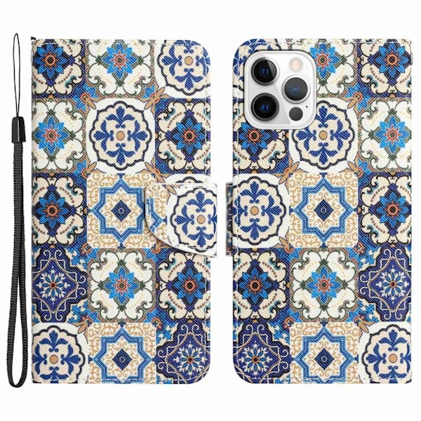 Wonderland iPhone 14 Pro Flippetui - Retro Totem Multicolor