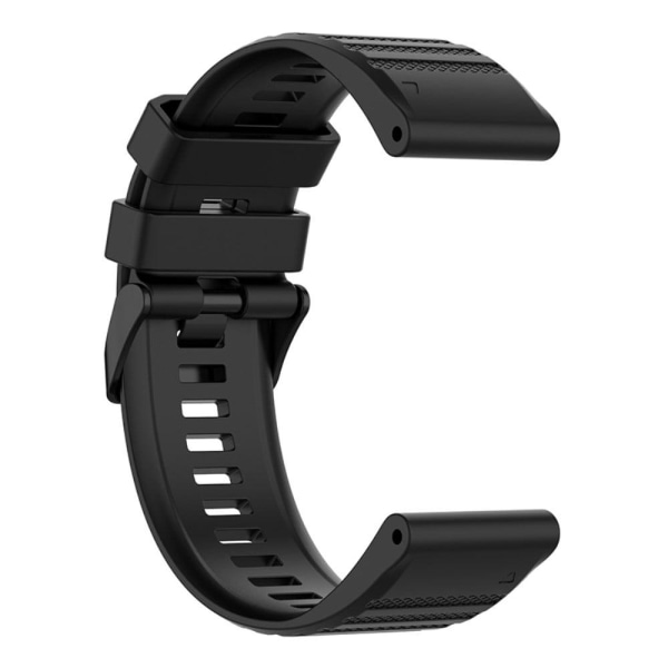 22 mm ensfarvet silikoneurrem til Garmin-ur - Sort Black