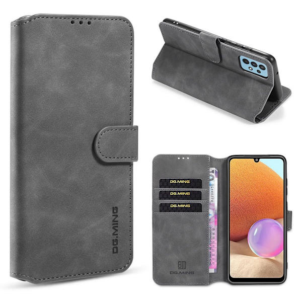 DG.MING Samsung Galaxy A32 retrokuoret - Harmaa Silver grey