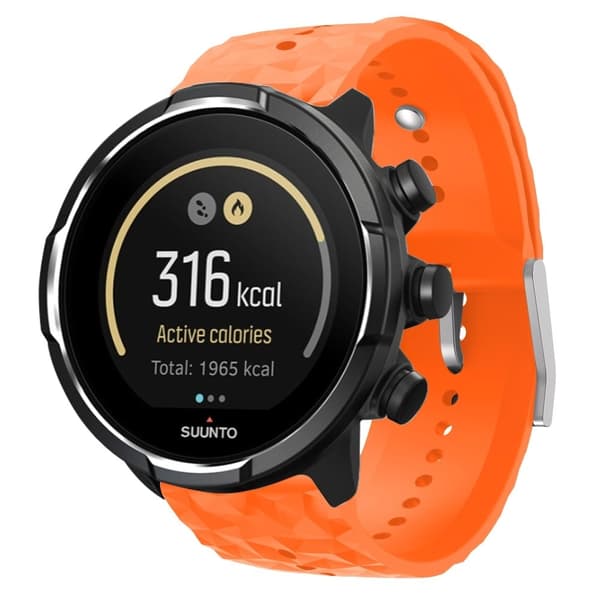 24 mm silikonerem i rombeform til Suunto og Fossil - Orange Orange