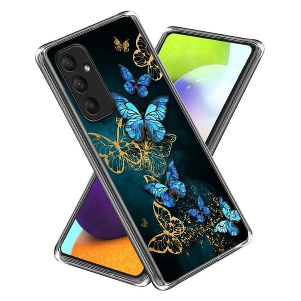 Deco Samsung Galaxy A55 skal - Blå Fjärilskluster Blå