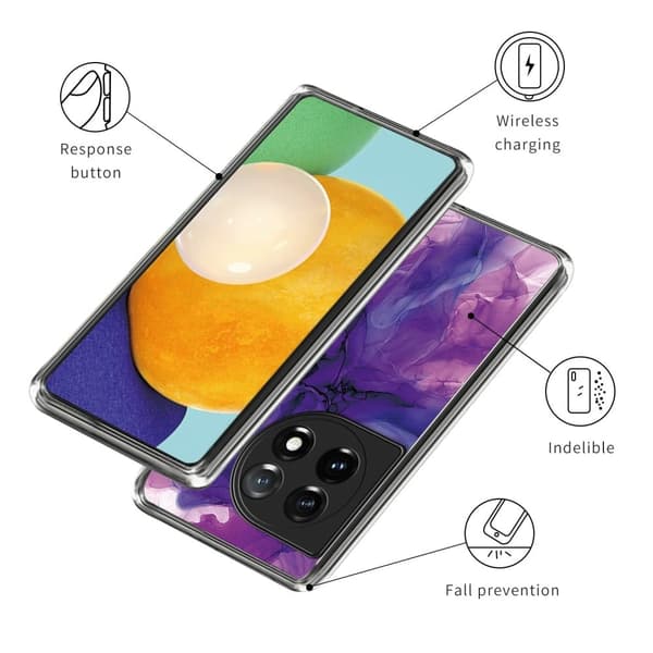 Marble design OnePlus Ace 3 / OnePlus 12R cover - Style A Purple