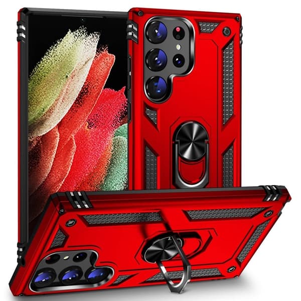 Bofink Combat Samsung Galaxy S23 Ultra Suojakotelo - Punainen Red