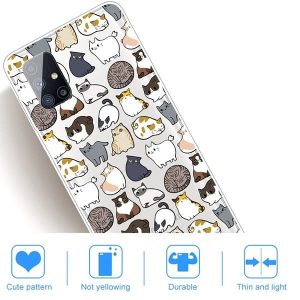 Deco Samsung Galaxy M51 Etui - Søte Katter Multicolor