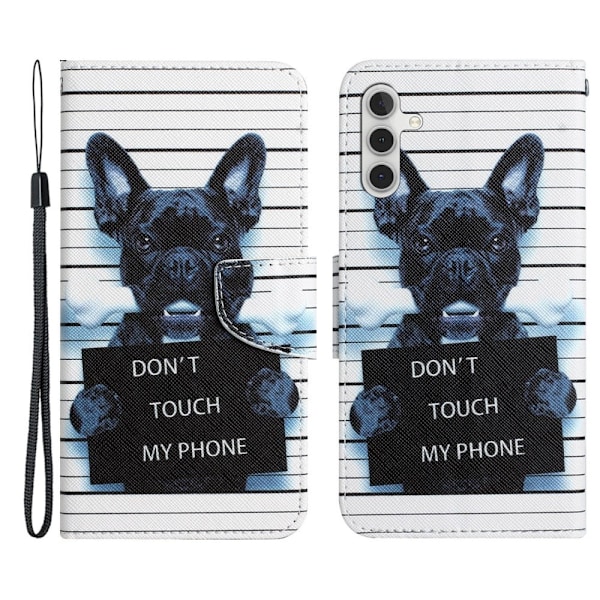 Wonderland Samsung Galaxy A54 Flip Etui - Don't Touch My Phone Black