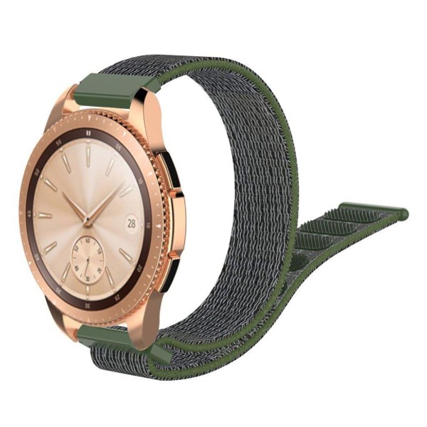 Samsung Galaxy Watch (42mm) nylon velcro watch band - Grey / Arm Grön